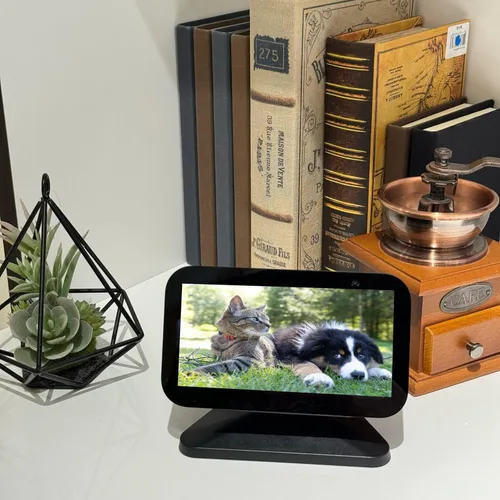 Vista 7 de Sintron Soporte Magnético Ajustable con Montaje para Echo Show 5 de 3ª Generación, Soporte de Pantalla Inteligente con Rotación de 360 Grados