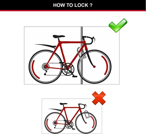 Vista 6 de MASTER LOCK 8278EURDPRO Cerradura en U, llave, certificado antirrobo, eléctrica, bicicleta de montaña, unisex, para adultos, negro, mediano