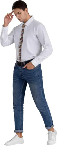 Vista 8 de Corbatas para hombre, corbatas de seda de pastor alemán, corbatas de negocios