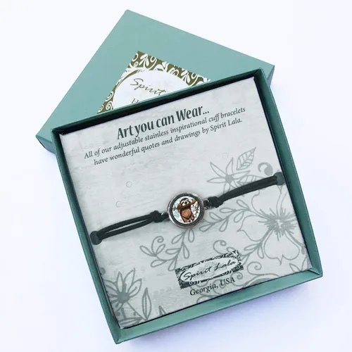 Vista 2 de Spirit Lala Pulsera elástica reversible de perezoso con caja de regalo Resina