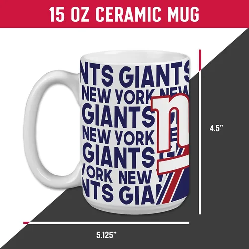 Vista 52 de Rico Industries NFL Football San Francisco 49ers - Taza de café de cerámica blanca de 15 onzas para fanáticos de la NFL