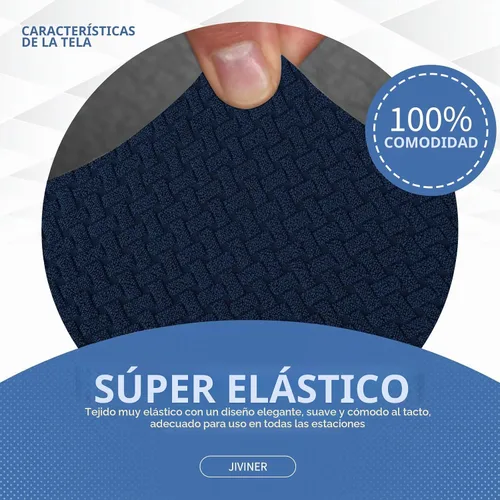 Vista 5 de JIVINER Fundas de sofá de 3 piezas para sofá de 2 cojines, funda elástica para sofá con 2 fundas de cojín de asiento extra grandes, fundas de sofá