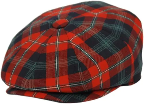 Vista 9 de Hombres de lana Newsboy Cabbies Otoño Invierno Clásico Patchwork Plaid Apple Cap Golf Sombrero Multicolor