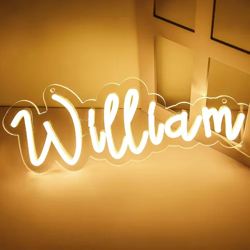 Vista 12 de Letrero de neón con el nombre Brianna para decoración de pared, luz de neón LED con el nombre Brianna para dormitorio de niños, decoración de fiesta