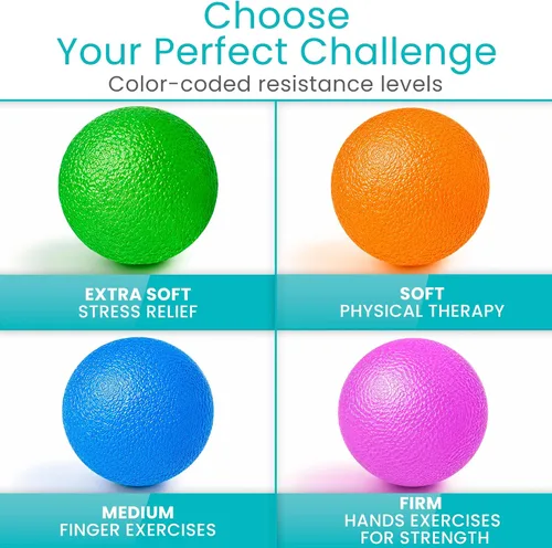 Vista 11 de Vive Stress Balls for Hand Therapy, Exercise, Arthritis (w/Rehab Video)