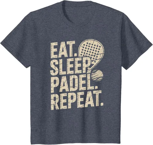 Vista 94 de Camiseta Eat Sleep Padel Repeat Padel Jugador de Tenis