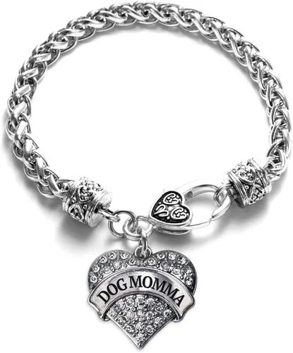 Vista 71 de Inspired Silver - Pulsera de plata con dije de corazón pavé con joyas de circonita cúbica