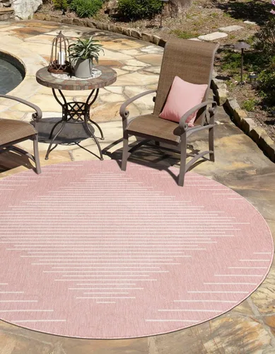 Vista 36 de Unique Loom Outdoor Modern Collection - Alfombra rectangular de 2 x 3 pies 1 pulgada, color azul y marfil