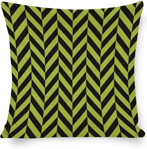 Vista 12 de Funda de almohada a cuadros de búfalo verde y negro, 16 x 16 pulgadas, patrón geométrico de cuadros, funda de almohada decorativa moderna para sofá