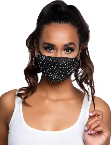 Vista 11 de Leg Avenue Mascarilla de moda con diamantes de imitación para mujer