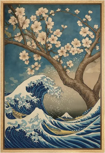 Vista 8 de SIGNLEADER Lienzo enmarcado para pared, pinos resistentes en acantilado, árbol de montaña en tono sepia, ilustración de paisaje, arte moderno