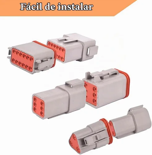 Vista 5 de 174 piezas 12 kits de conectores DT serie DT 2 3 4 6 8 12 pines conectores con tamaño 16 contactos estampados para conector Deutsch, conector