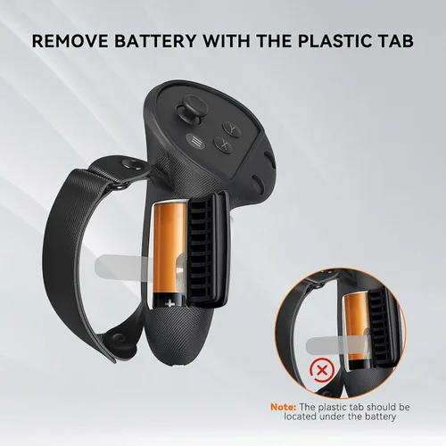Vista 2 de D.Gruoiza Correas de control mejoradas compatibles con accesorios Meta Oculus Quest 3, funda de mango antideslizante de silicona, correa de mano