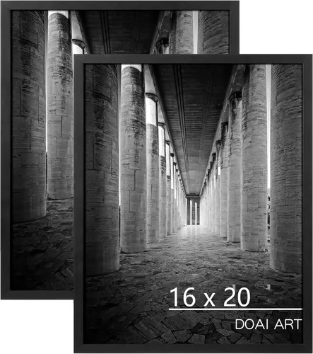 Vista 58 de DOAI ART Marco de fotos de 5x7 pulgadas, marco negro de 5x7 pulgadas para exhibición horizontal o vertical con montaje en pared y sobremesa Marco