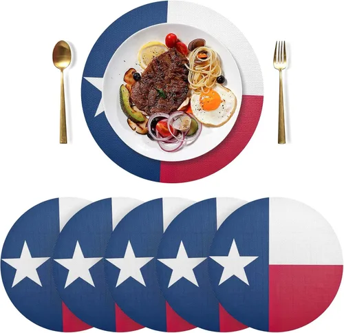 Vista 14 de Agender Pride Flag Round Placemats 15 Inch Seasonal Table Mats Decorative Table Mats for Home Kitchen Holiday Decoration