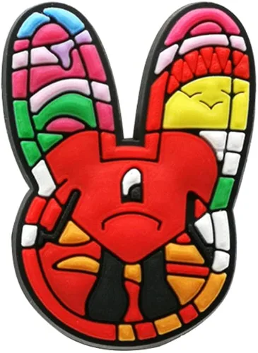 Vista 6 de 32 dijes de cocodrilo de conejo malo para niñas y niños, accesorios de zapatos de PVC para mujeres y hombres, zapatos de pulsera, decoraciones