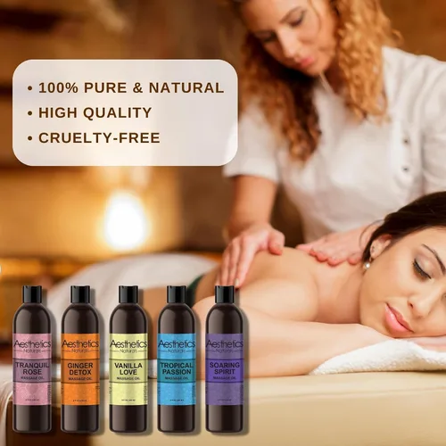 Vista 6 de Aceite de masaje Aesthetic Naturals (desintoxicación de jengibre)