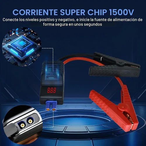 Vista 7 de Pinzas de arranque inteligentes EC5, cables de arranque automotriz de alta resistencia EC5, reemplazo de pinzas de cocodrilo con pantalla LCD