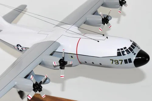 Vista 5 de Lockheed Martin® C-130F Hercules®, VR-24 Det Rota (1978) Model, 21" Mahogany Scale