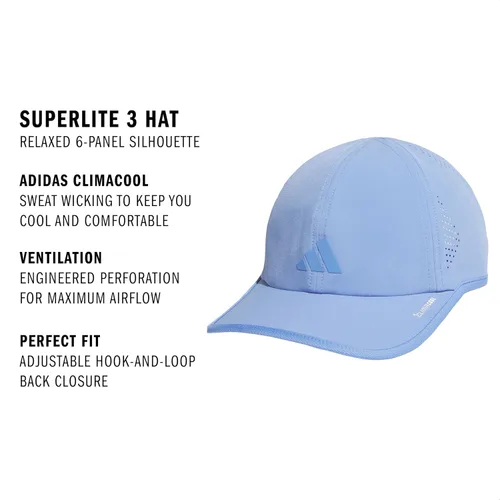 Vista 101 de Adidas Superlite - Gorra deportiva ajustable de ajuste relajado para entrenamiento
