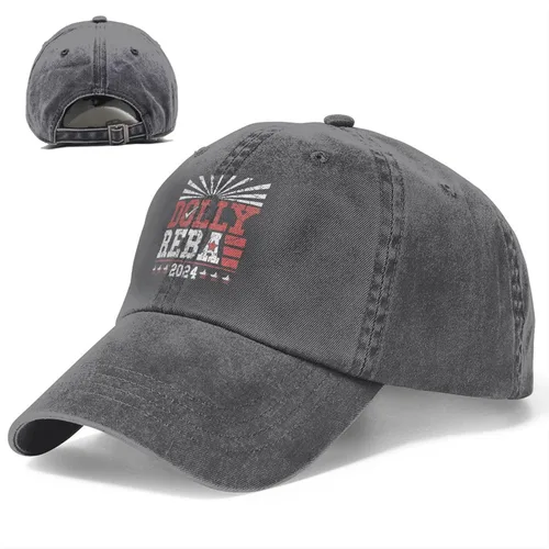 Vista 9 de BEROZA Dolly Reba 2024 - Gorra de béisbol desgastada para mujer, de algodón lavado de los años 90, ajustable, con correa trasera