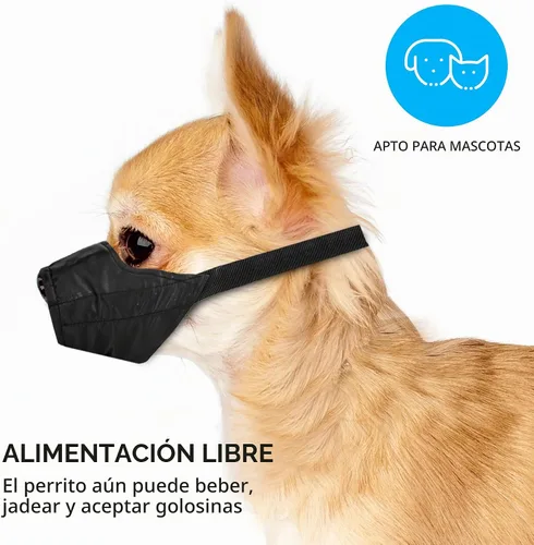 Vista 4 de Bozal de seguridad transpirable Weebo para mascotas paño de nailon, XXS