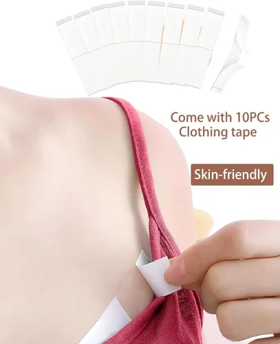 Vista 6 de Sujetador adhesivo sin tirantes, brasier autoadhesivo para mujer, vestido sin espalda con cubiertas para pezones