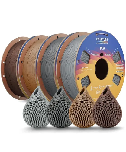 Vista 54 de OVERTURE Paquete de 10 filamentos PLA de 0.069 lbs (0.069 in), filamento de impresora 3D de herido ordenado, paquete de 10 bobinas de 2.2 libras