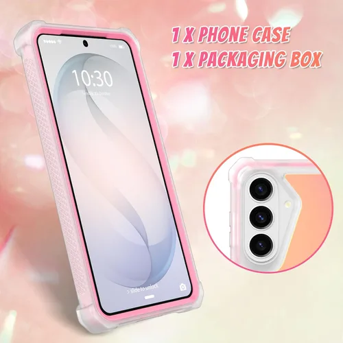 Vista 201 de Bonoma - Funda compatible con Samsung Galaxy S21 Plus, diseño de corazón con purpurina, color rosa Support for MagSafe, Plating Magnetic Case TPU