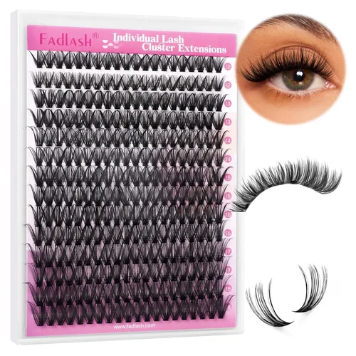 Vista 10 de Extensiones de racimos de pestañas con bandeja grande, pestañas individuales 10D 20D, mezcla natural, suave, C Cur negro, imitación de visón