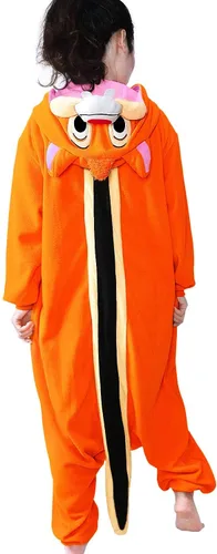 Vista 5 de Pijama unisex para adultos, disfraz de animal ardilla para Halloween