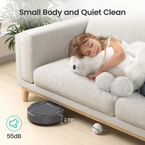 Vista 9 de Lefant M210 Pro Robot Aspirador, 2200Pa de Succión, Ultradelgado, Silencioso, Robot Aspirador Autocargable, Wi-Fi/APP, Compatible con Alexa (Gris)