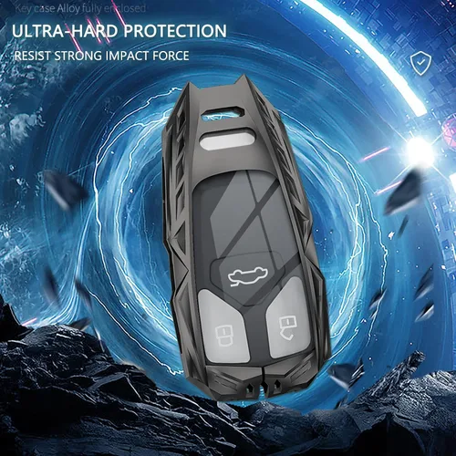 Vista 6 de Funda para Llavero Audi, Llavero, Protección de Aleación de Zinc Funda para Llave de Automóvil para A3 A4 A5 A6 Q7 Q5 TTS SQ5 R8 RS4 RS5 S5