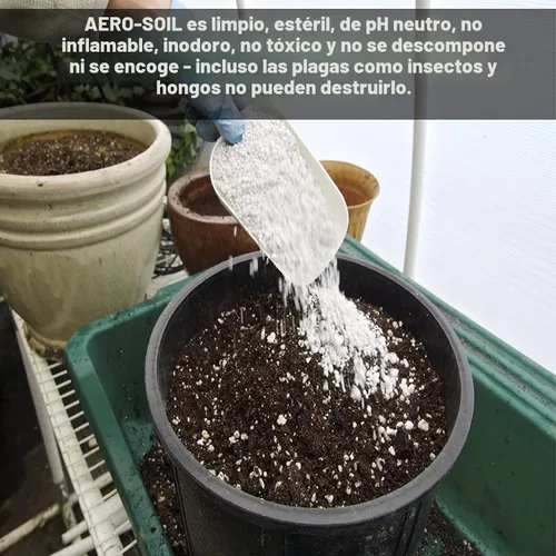 Vista 5 de AeroSoil Perlite Premium Horticultural Grade Soil Additive Drainage and Growth - Coarse 4 Cubic Foot 4CF