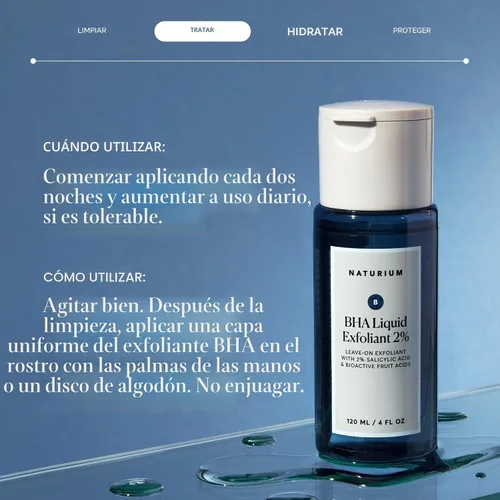 Vista 8 de Naturium BHA Exfoliante Líquido 2%, Tratamiento Exfoliante de Poros Leave-on para Rostro y Cuidado de la Piel, con Ácido Salicílico y Ácidos