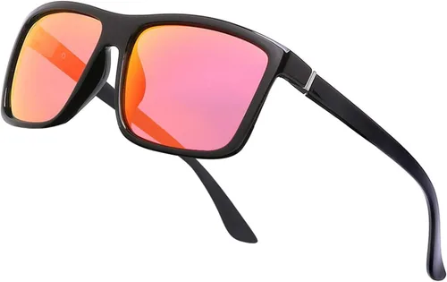Vista 23 de Gafas de sol polarizadas deportivas para hombre, gafas de marco cuadrado NP1007