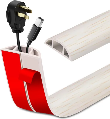 Vista 10 de Cubierta de Cable para Piso Autoadhesiva Ocultador de Cables Cubiertas de Cable de Extensión para Piso Protector de Cable de Alimentación para Piso