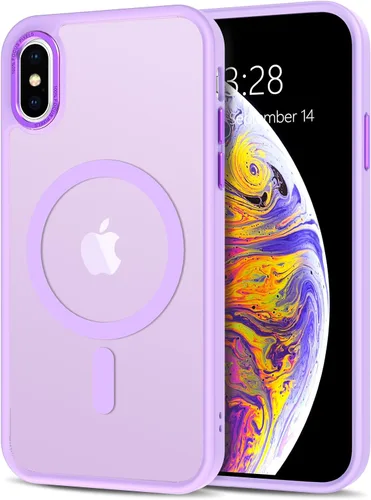 Vista 126 de Anuck - Funda magnética para iPhone 11 compatible con MagSafe, carcasa trasera mate translúcida dura, borde de TPU, delgada, resistente a impactos
