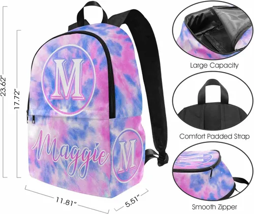 Vista 123 de Texto personalizado Elefante desgaste gafas mochila mochila mochila casual Daypack bolsa para mamá niñas, color86-4, Mochilas Daypack