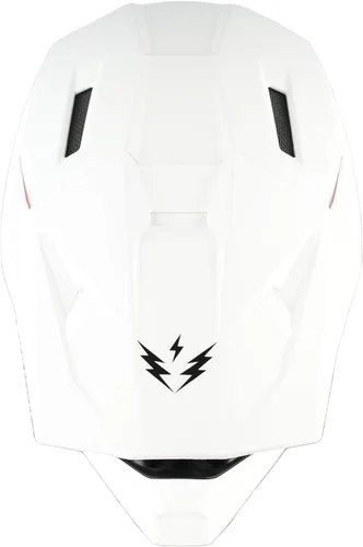 Vista 8 de 1Storm - Casco de motocross para jóvenes, ATV, BMX, MX, motocicleta todoterreno, kart, adolescente, blanco brillante Blanco brillante juvenil