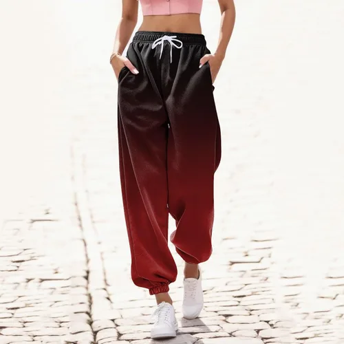 Vista 2 de DSODAN Sweatpants for Women Cinch Bottom Drawstring Elastic Waist Pants Sporty Athletic Joggers Trousers with Pockets