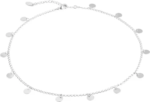 Vista 10 de Collares de gargantilla chapados en oro de 14 quilates/plata, con dije de disco, collares de gargantilla con colgante de estrella y corazón Estrella