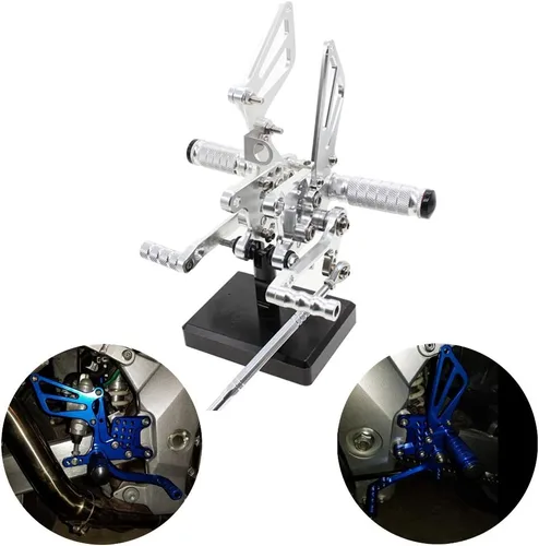 Vista 8 de PROCNC Estriberas traseras de aluminio para motocicleta Reposapiés Estriberas traseras Apoyapiés Compatible con Suzuki GSXR1000 2000 2001 2002 2003