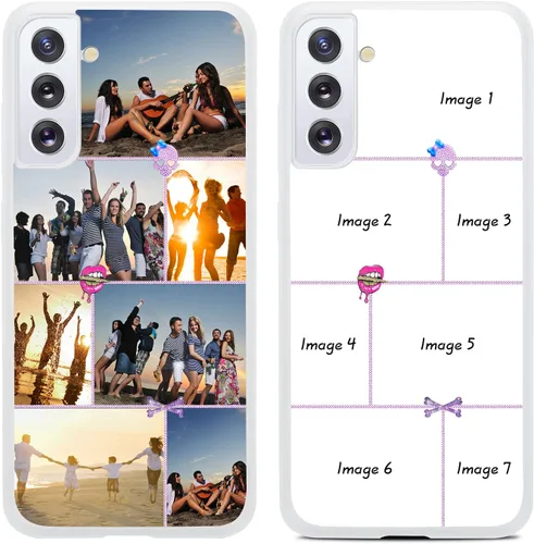 Vista 7 de Funda de goma personalizada para iPhone 14 13 12 11 Pro Max Xr Xs Max 7 8 Plus Samsung Galaxy S23 S22 S21 S20 Ultra Plus FE Note 20 10 A03S A53