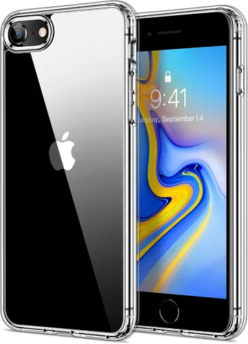 Vista 49 de HOOMIL Funda para iPhone 7 Plus/iPhone 8 Plus de 5.5 Pulgadas, sin amarillamiento, protección contra caídas, cubierta trasera dura transparente