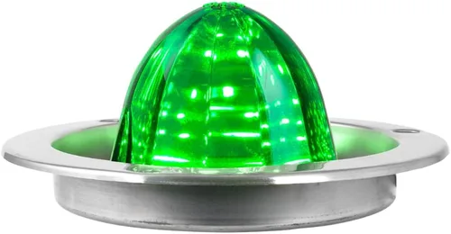 Vista 8 de GG Grand General 81910 - Luz LED de 18 luces clásica de sandía ámbar/ámbar con bisel de montaje de brida de acero inoxidable