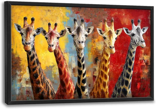 Vista 30 de Arte de pared grande para sala de estar, lienzo africano, decoración de pared, imágenes tribales afroamericanas, siluetas de mujeres, pinturas