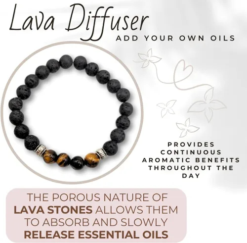 Vista 5 de zorbitz Protección Difusor de lava pulsera, café, 7