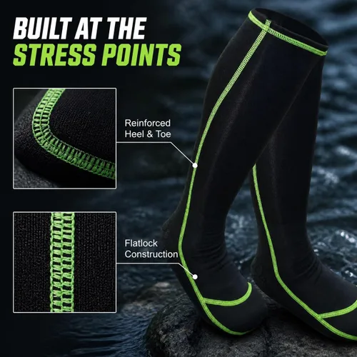 Vista 5 de Riverruns Knee-High Wader Liner Socks, Nylon Slip-On Socks for Fishing