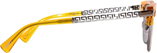 Vista 3 de Versace VE4447 541280 Gafas de Sol Transparente AmarilloAzul Oscuro Forma Cuadrada 2.165 in, Transparente Amarillo Azul Oscuro